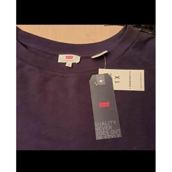 Levi's Reese Crewneck Black Sweatshirt with Fringe Plus Size 1X NWT - Picture 5 of 5